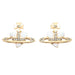 Saturn Planet Stud Earrings for Women Girl Heart Earrings