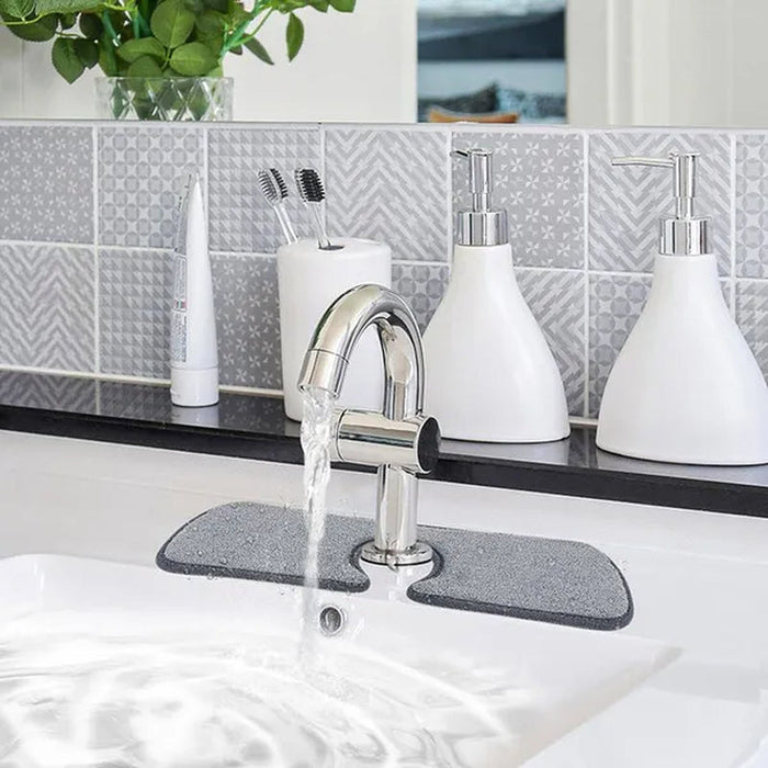 Kitchen Sink Splash Mat Faucet Splash Catcher Countertop Absorbent Mat for Kitchen Bathroom Drying