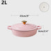 23Cm Enameled Cast Iron Dutch Oven 2 Quart Heavy Soup Pot Casserole Dish for Bread Baking and Stew Kitchen Nonstick Braised Pot