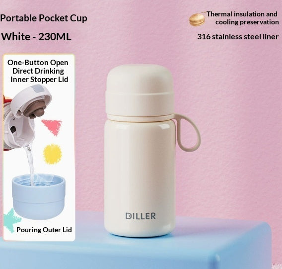 Mini Thermos Pocket Cup Stainless Steel Water Bottle Compact And Portable