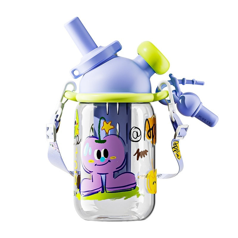 Large-capacity Straw Cup Childrens Water Bottle