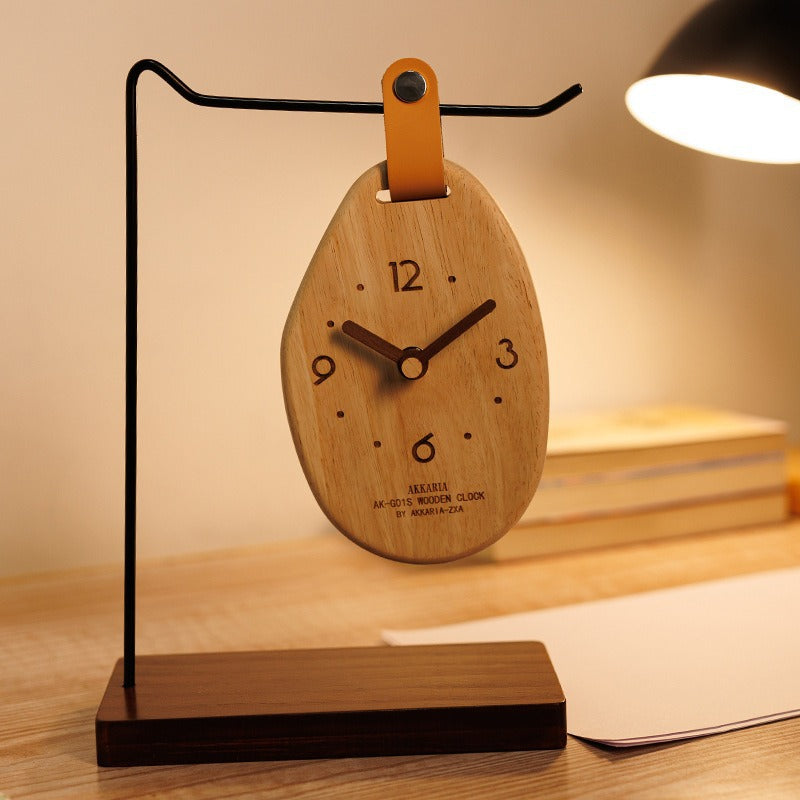 Rustic-style Desktop Table Clock Decoration For The Bedroom