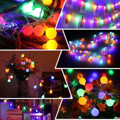 Fairy Lights Plug in 120 Leds, 12M/39Ft Globe String Lights Mains Powered