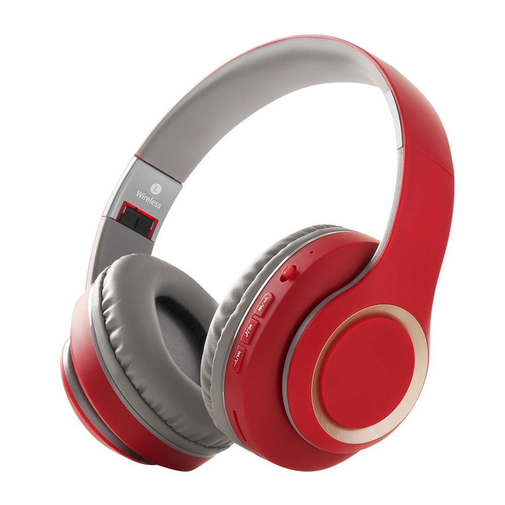 Foldable Bluetooth Headset With Large Earcups Card Slot And Long Battery Life