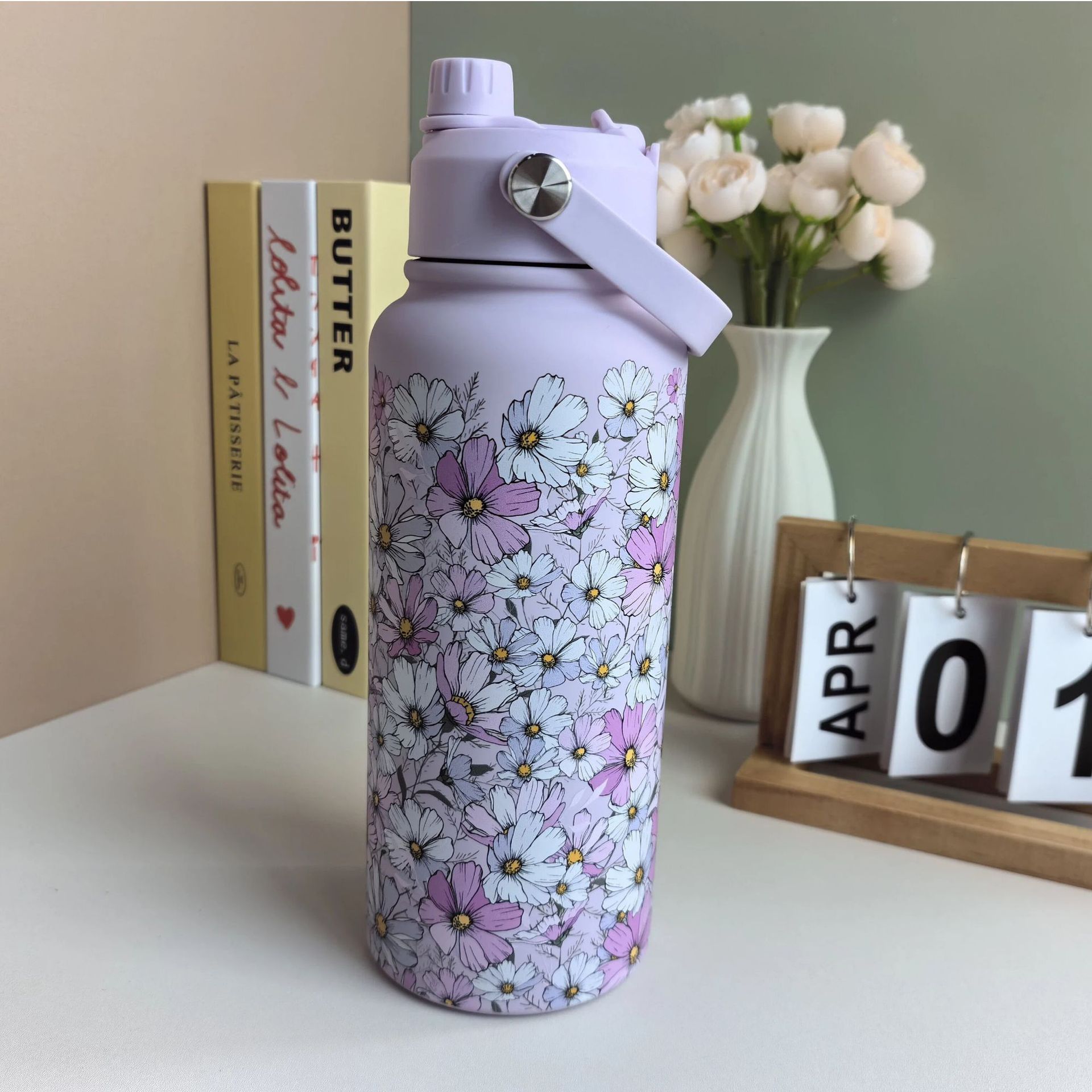 New Large-capacity Thickened 304 Stainless Steel Water Bottle For Home Use