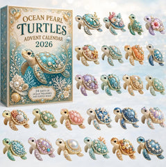 2026 Ocean Pearl Sea Turtle Advent Calendar 2026 24 Day Acrylic Christmas Gift