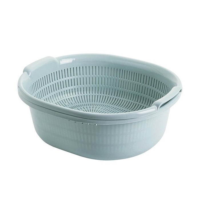 Double-Layer Vegetable & Rice Washing Basket Set