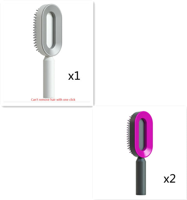 Self Cleaning Massage Scalp Comb Anti-Static Hairbrush