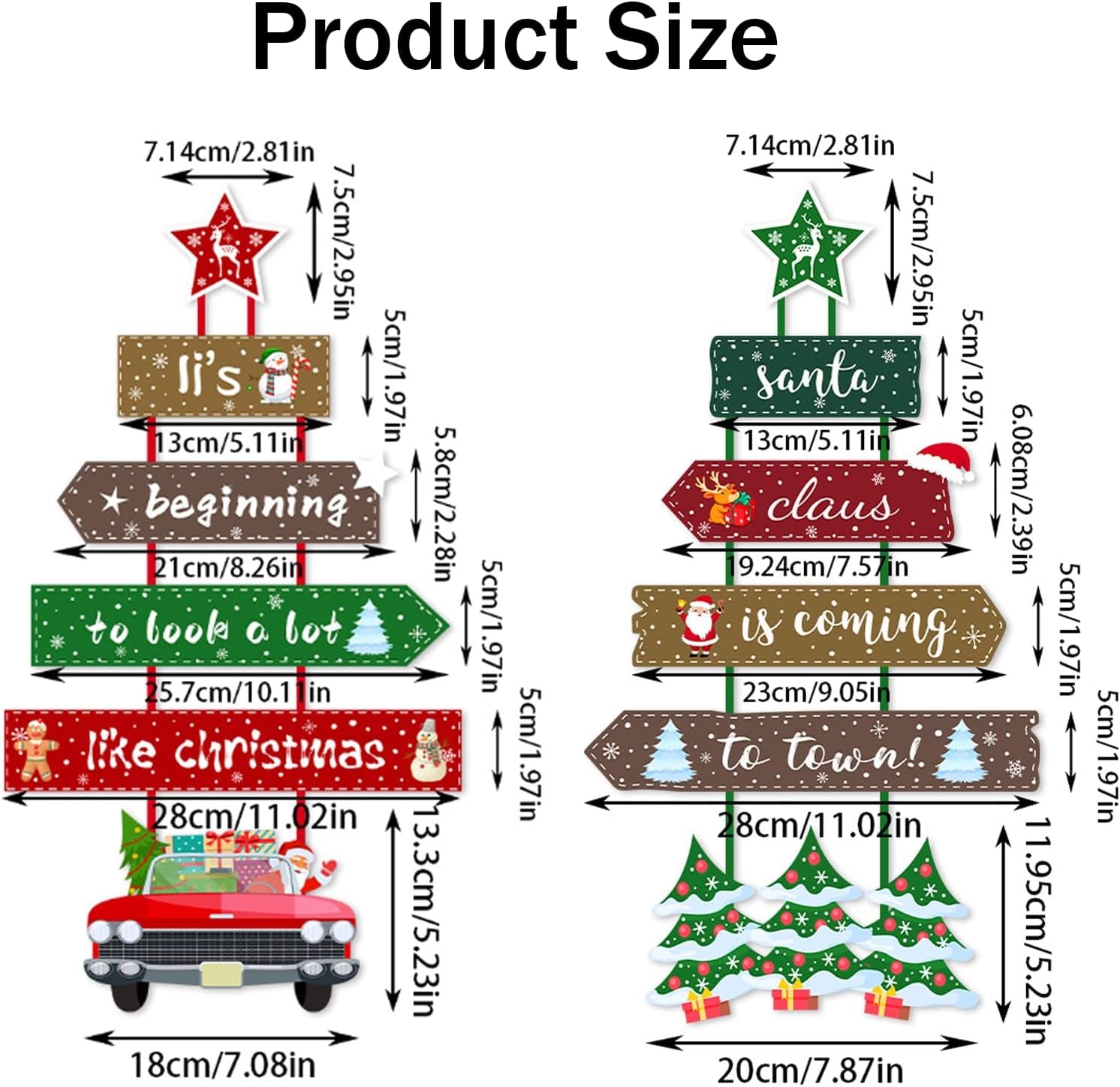 Christmas Hanging Decoration,Large Hanging Indoor,Window Door Kitchen Dress up Card Hanging,Creative Crafts Christmas Decorations