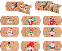 Christmas Small Boxes, 36 Gift Pillow Boxes Candy Jewellery Box for Christmas Party Favor