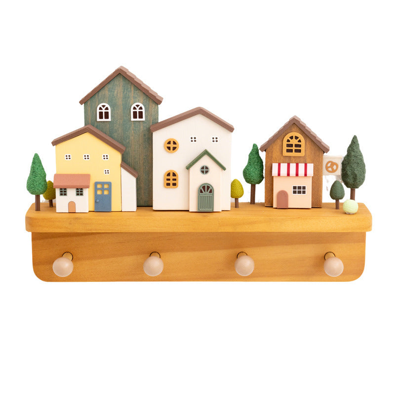 Creative Cute Key Hook Storage Wall Shelf