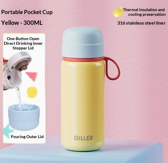 Mini Thermos Pocket Cup Stainless Steel Water Bottle Compact And Portable
