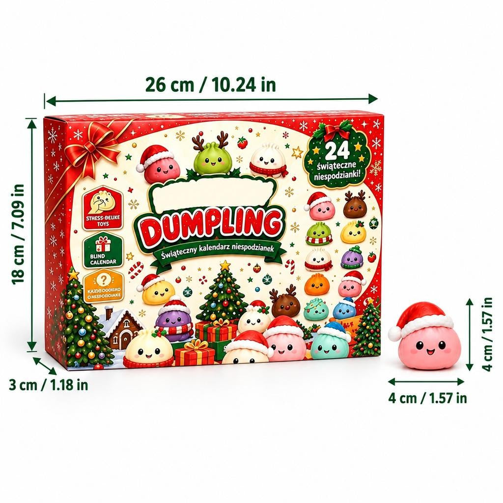 Christmas Advent Calendar 24 Day Dumpling Squishy Countdown 2026 for Adults Gift
