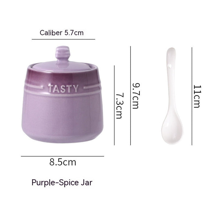 Colorful Ceramic Seasoning Jar Creative Gradient Kitchen Home