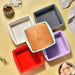 1/4Pcs Silicone Square Cake Plate Non-Stick Brownie Pot with Anti-Slip Handle Oven and Air Fryer Safe Perfect for Baking Cakes