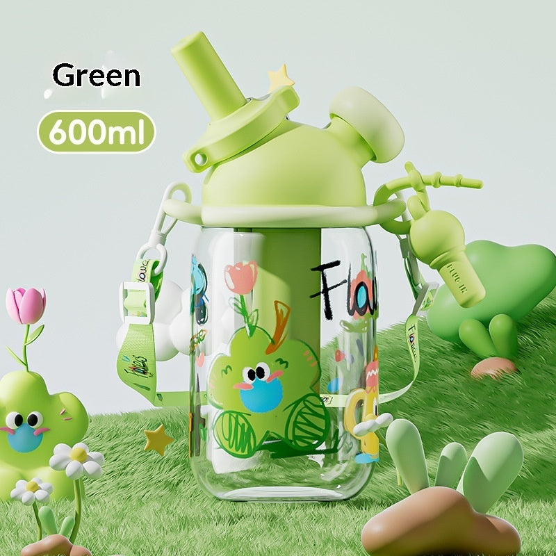 Large-capacity Straw Cup Childrens Water Bottle