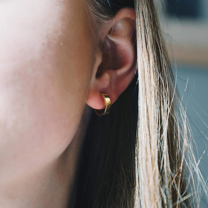 Gold Plated Huggie Earrings