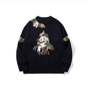 Autumn Couple Advanced Versatile Round Neck Long Sleeve Knitted Sweater