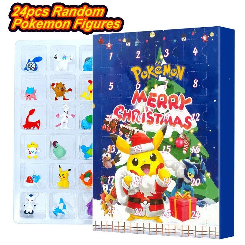 2026 Pokemon Advent Calendar Mini Figures Gift Box Pikachu Bulbasaur Christmas T