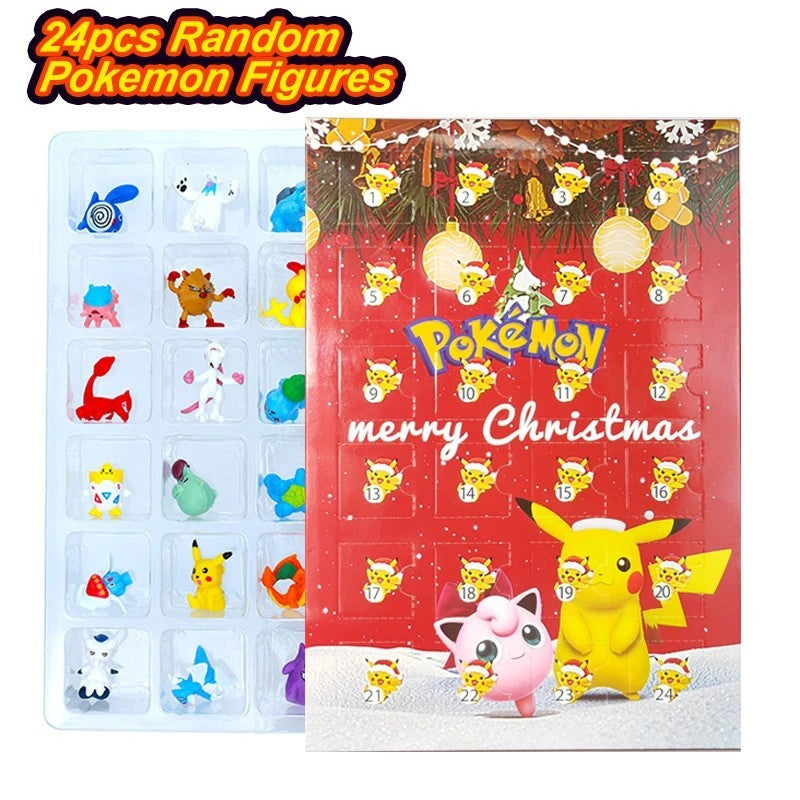2026 Pokemon Advent Calendar Mini Figures Gift Box Pikachu Bulbasaur Christmas T