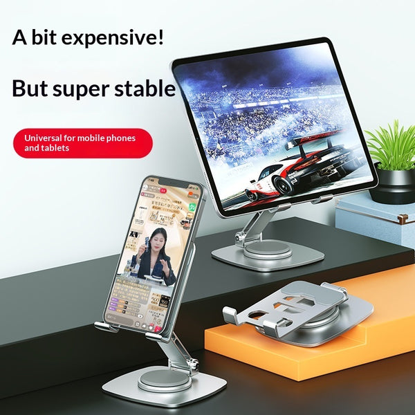 Rotating Phone Stand Desktop Metal Bedside Tablet Holder