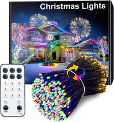 Christmas Tree Lights 35M, 300 LED Christmas Lights Outdoor Warm+Multicolor