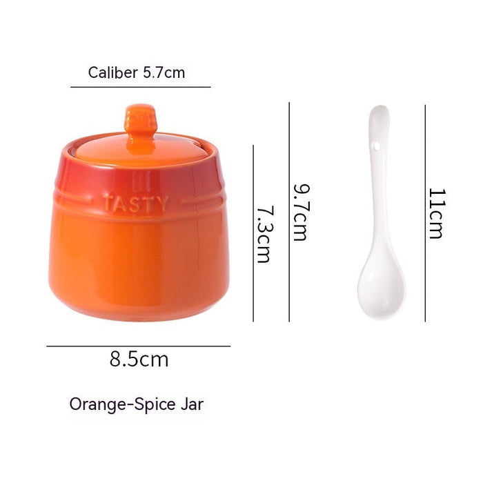 Colorful Ceramic Seasoning Jar Creative Gradient Kitchen Home