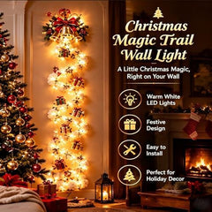 Christmas Magic Trail Wall Light, LED Cascading Christmas Wall Decor，F
