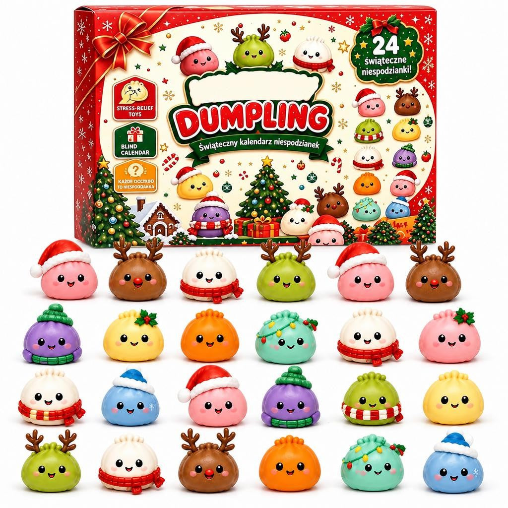 Christmas Advent Calendar 24 Day Dumpling Squishy Countdown 2026 for Adults Gift