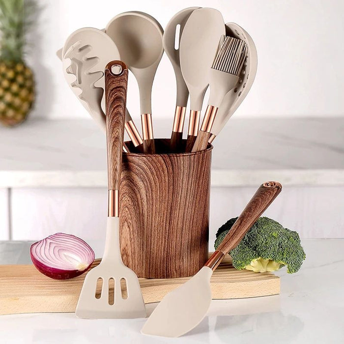 10 Pieces Kitchen Tools Set Wooden