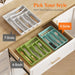 Cutlery Drawer Organiser, Plastic Cutlery Tray for Kitchen Drawer, Utensil Flatware Silverware Holder Divider for Spoons Forks Knives Tableware, 5 Compartment, Turquoise