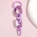 Acrylic Frosted Color Chain Key Chain with Candy Color Creative Senior Color Car Ring Hanging Ornaments