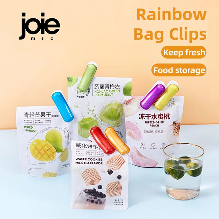 Joie Rainbow Bag Clips 3Pcs/6Pcs Moisture Proof Food Sealer Plastic Food Preservation Sealing Clip Kitchen Tool Durable