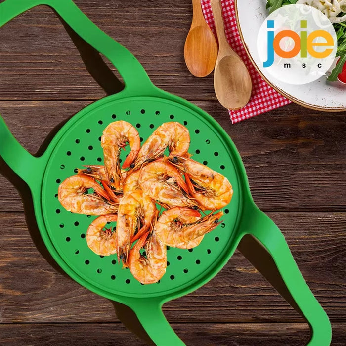 JOIE Silicone Sling Lifter Kitchen Accessories Insulated Pad Food Grade Bakeware Sling Lifter Steamer Egg Drain Rack 6Qt /8Qt
