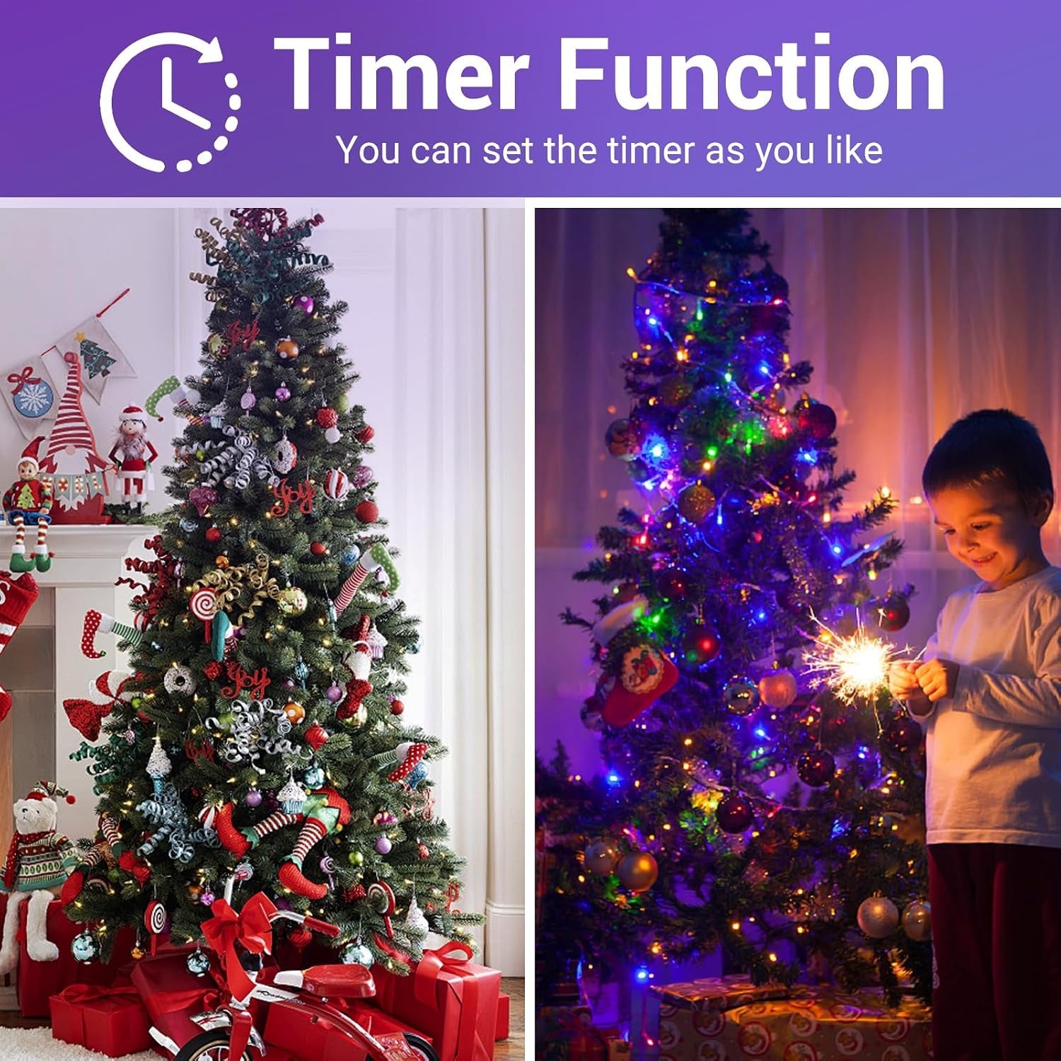 30M 300Leds Christmas String LED Lights,Rgb App Control Smart Light