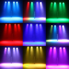 8 Pack RGB 36 LED Stage Lights with Remote Control, 72W LED Par Can Light Console 7CH Control, 7 Modes Disco Lights for Parties Wedding Club Party Concert Bars Show