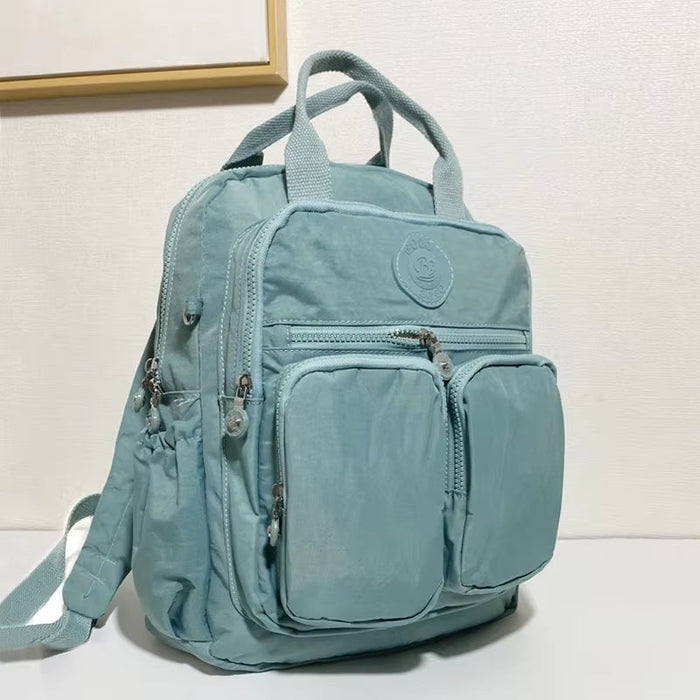 Fashion Woman Backpack Waterproof Nylon Soft Handle Solid Multi-Pocket Travel Zipper Feminina School Bags Laptop Backpack