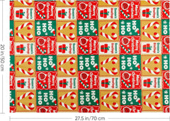 Christmas Tissue Paper - 24 Large Sheets 20X27.5 Inch (50X70Cm), Xmas Tissue Paper for Wrapping Gifts & Packaging