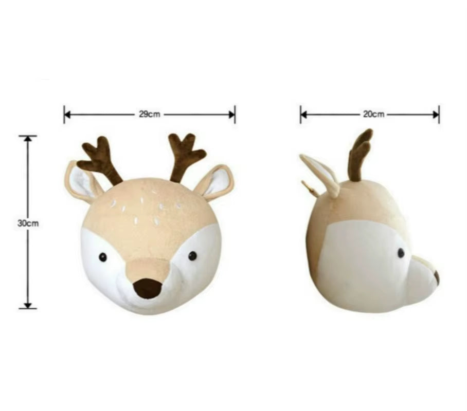 Wall Decoration Animal Head Soft Wall Hanging Ins Nordic Style Children'S Room Creative Decoration Hanging Elephant