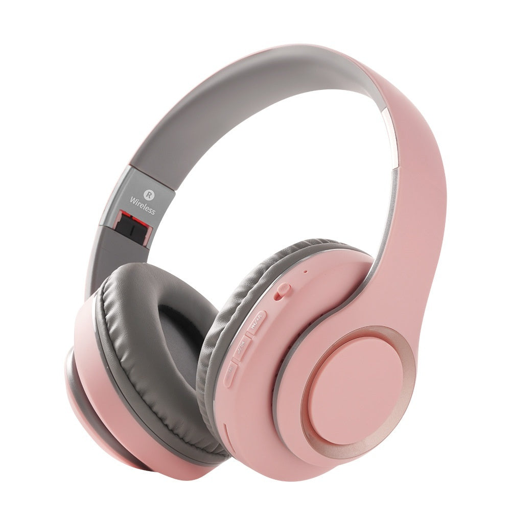 Foldable Bluetooth Headset With Large Earcups Card Slot And Long Battery Life