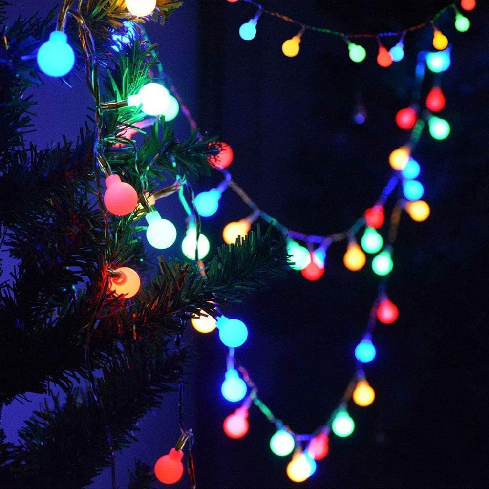 Fairy Lights Plug in 120 Leds, 12M/39Ft Globe String Lights Mains Powered