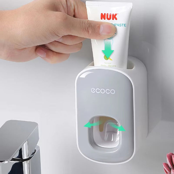 Automatic Toothpaste Dispenser Bathroom Accessories Set Wall Mounted Toothpaste Squeezer Toothpaste Holder Rack