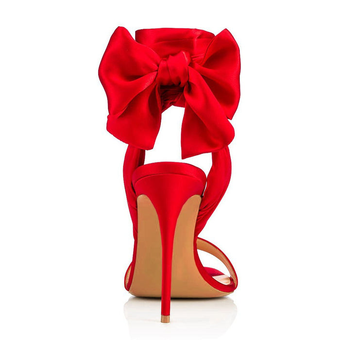 Large Size Sardine Red Strapping Thin High Heels