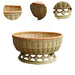 Bamboo Bread Basket Woven Fruit Basket Versatile Lightweight Storage Basket Woven Bowl Basket for Desktop Bedroom Closet