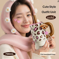 Cute New Portable Car Water Bottle With A Straw