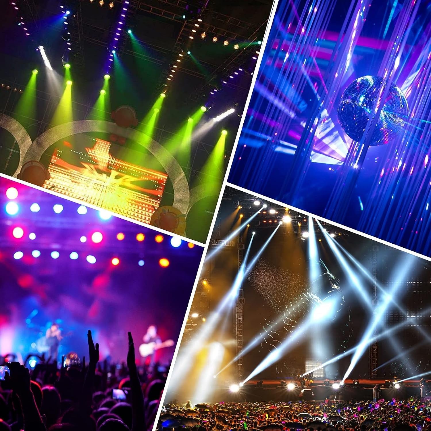 8 Pack RGB 36 LED Stage Lights with Remote Control, 72W LED Par Can Light Console 7CH Control, 7 Modes Disco Lights for Parties Wedding Club Party Concert Bars Show