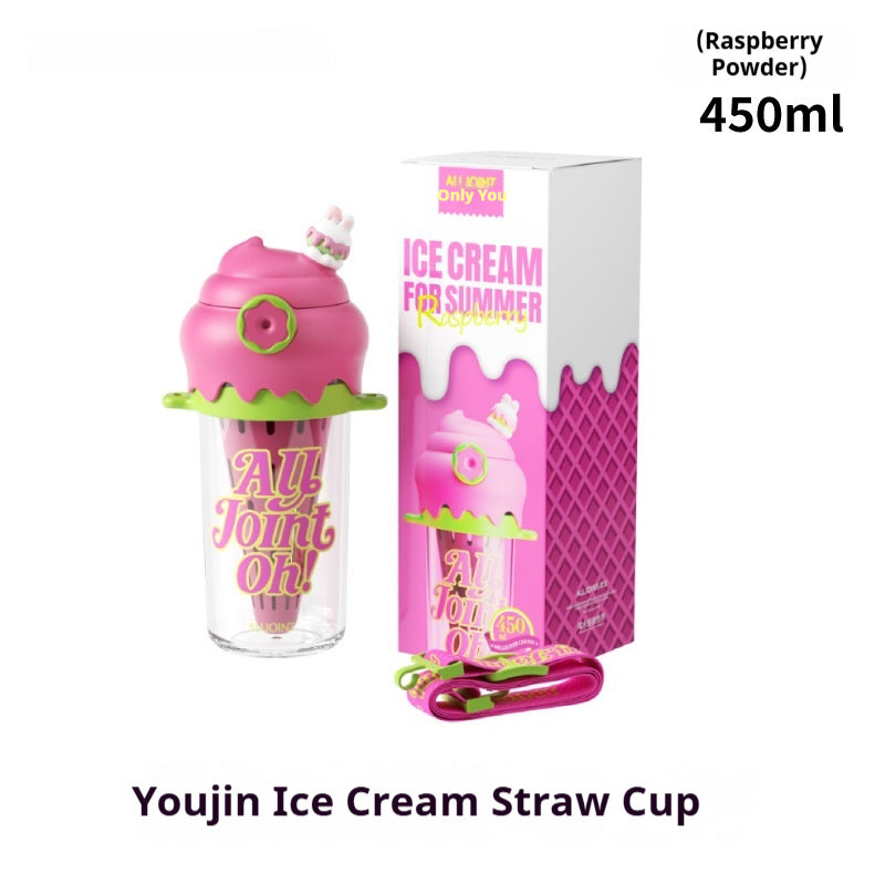 Youjin Ice Cream Cup Large-Capacity Water Bottle For School Portable