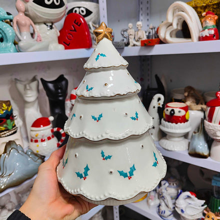 Ceramic High-Temperature Christmas Tree Storage Jar