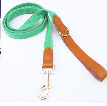 Canvas Hand Holding Rope Leather Stitching Collar Bow