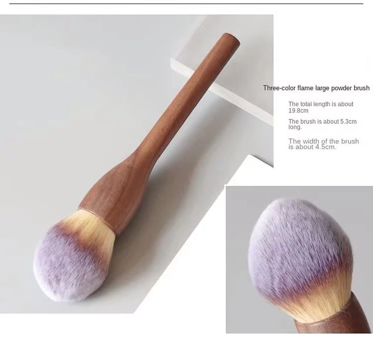 New 1Pcs European Vintage Wood Handle Makeup Brush High Quality Walnut Loose Powder Blush Foundation Contour Brush Super Soft